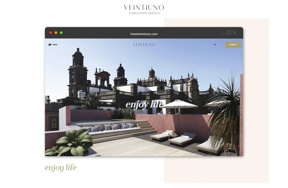 Veintiuno - Emblematic Hotels web design