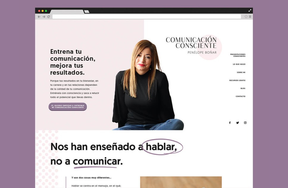 Web site for Comunicación Consciente